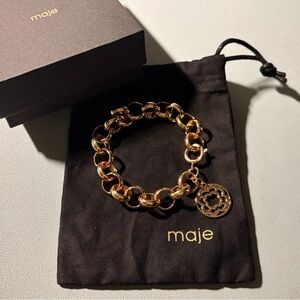 Maje Jaseron Chain Bracelet in Gold